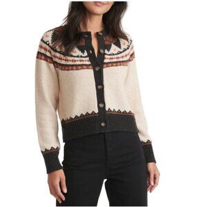 Marine Layer Size Small Fair Isle Wool Alpaca Blend Cardigan Soft
